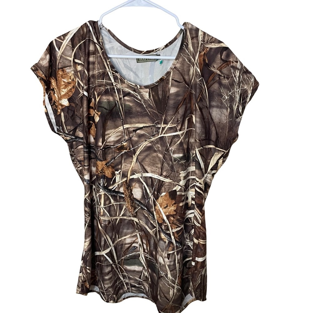 Hatchie Camo Size XL Camouflage Short Sleeve Long Tunic Shirt